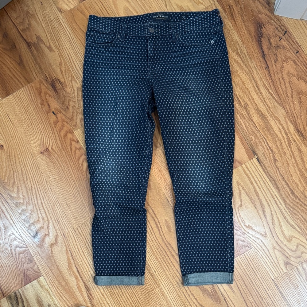 Lucky Brand Lolita Skinny Polka Dot Cropped Jeans